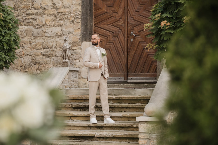 Hochzeitsanzug beige